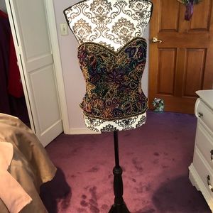 Bustier by Oleg Cassini size 10 hand beaded